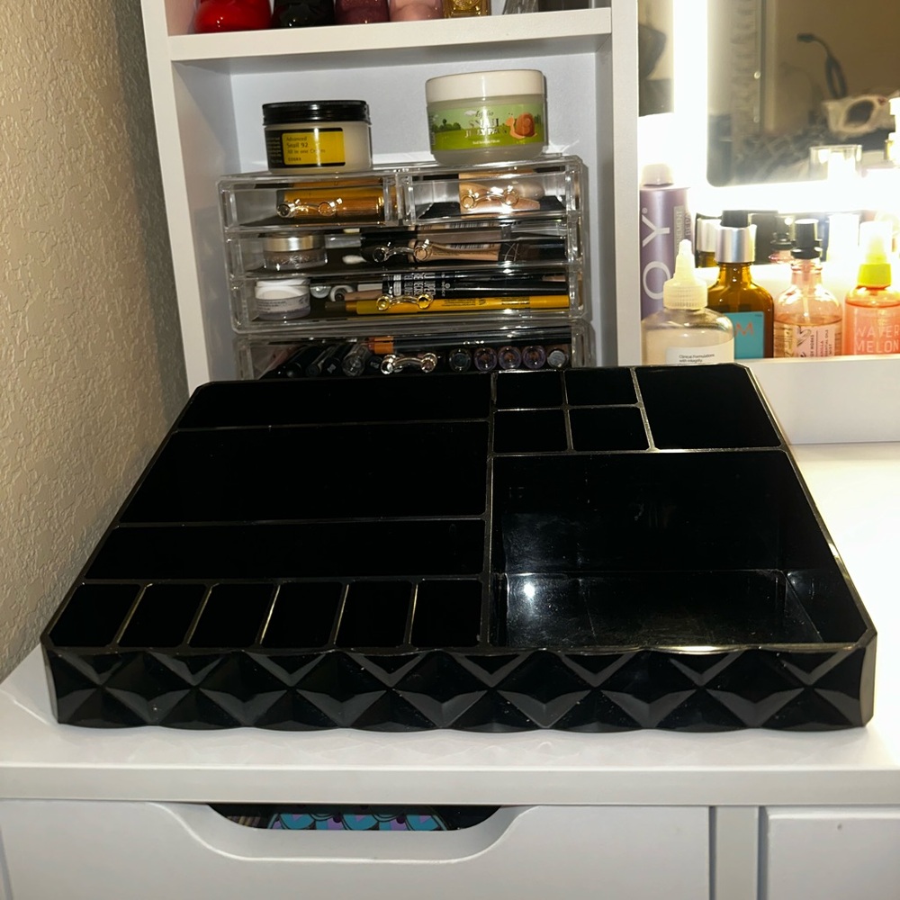 Black Makeup Organizer.